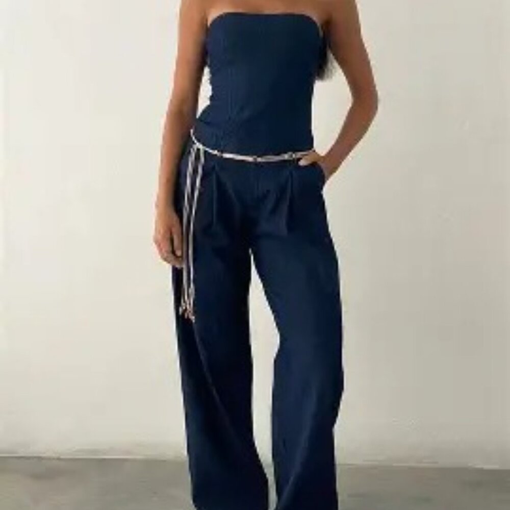 NWT Kyaria Jumpsuit in Indigo, Motel Rocks XXS